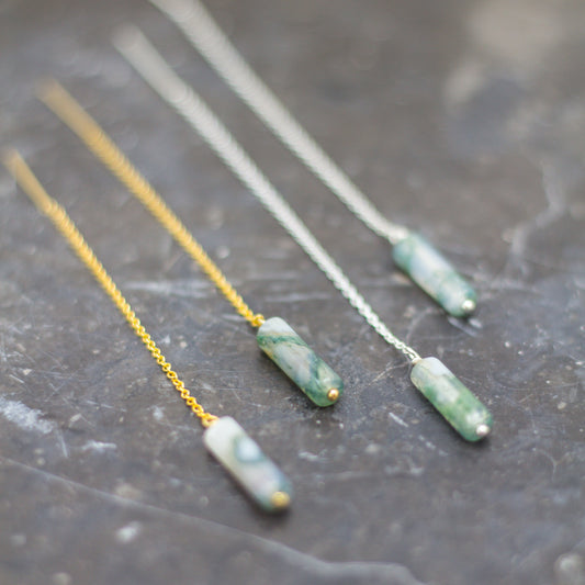 moss agate threaders