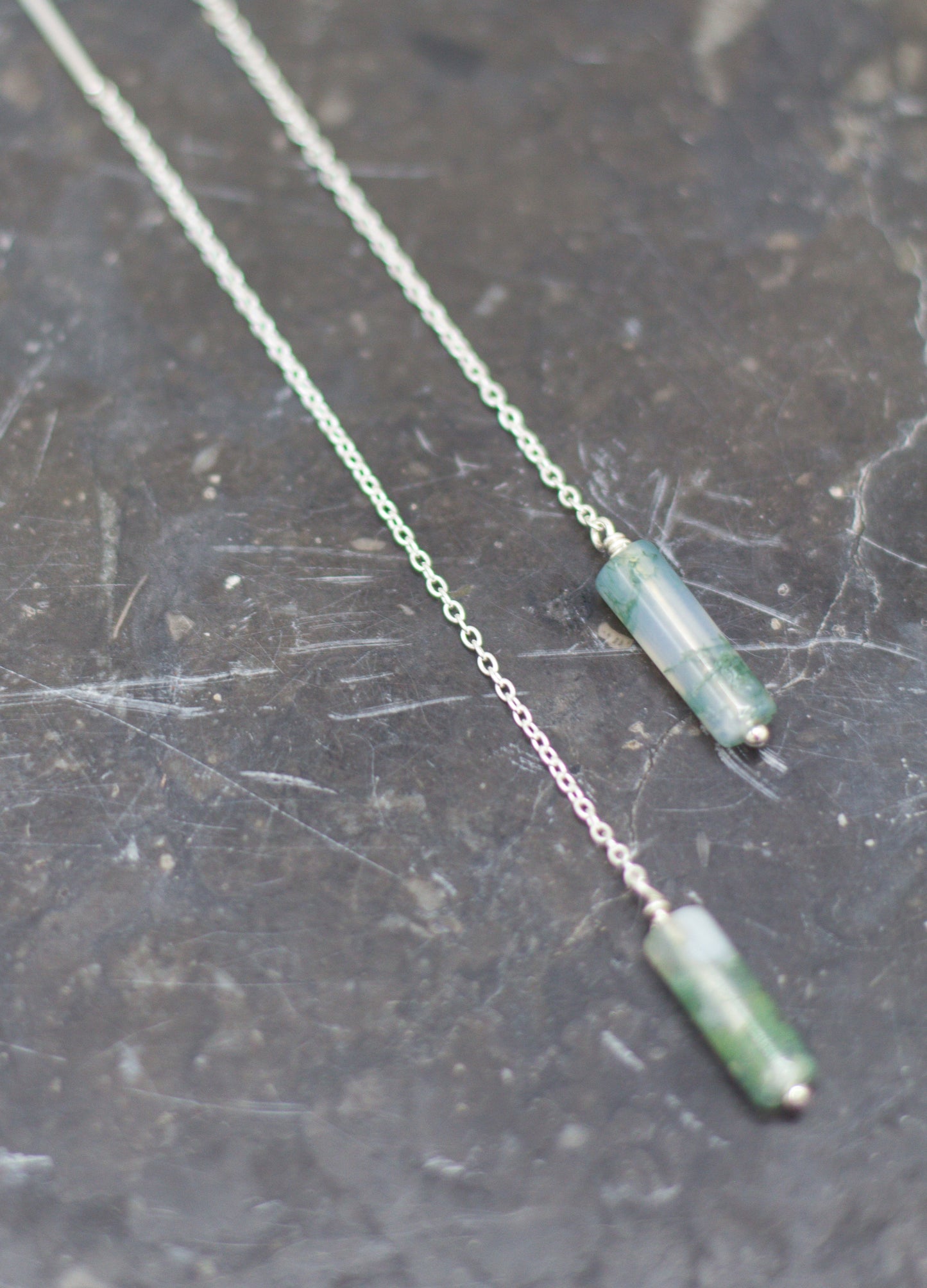 moss agate threaders