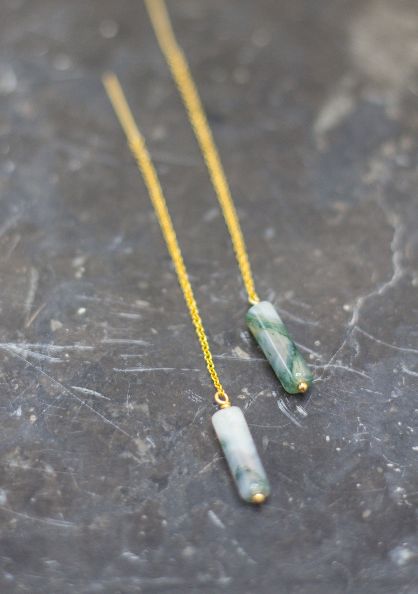 moss agate threaders