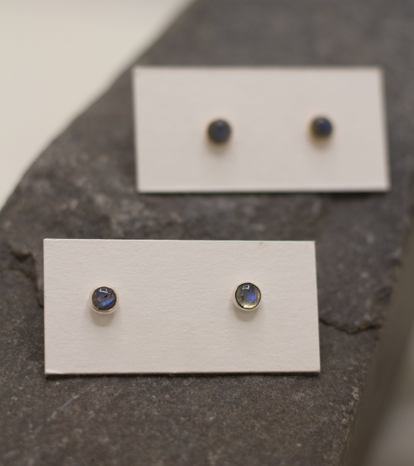 mini labradorite studs