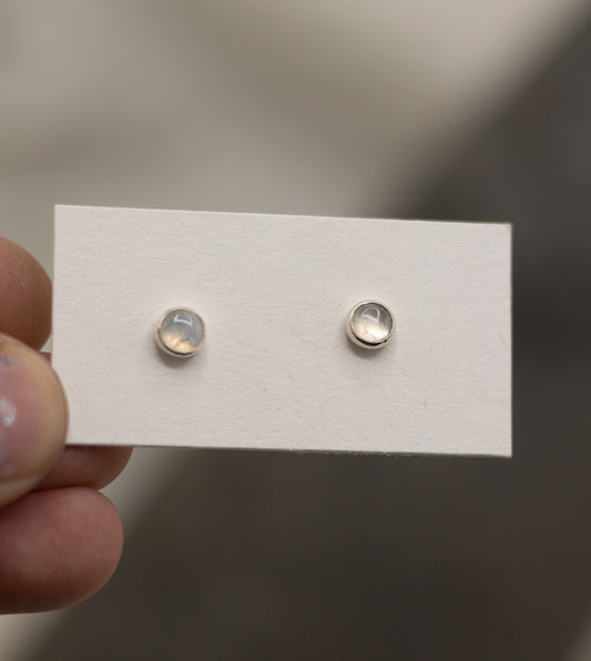 mini moonstone studs
