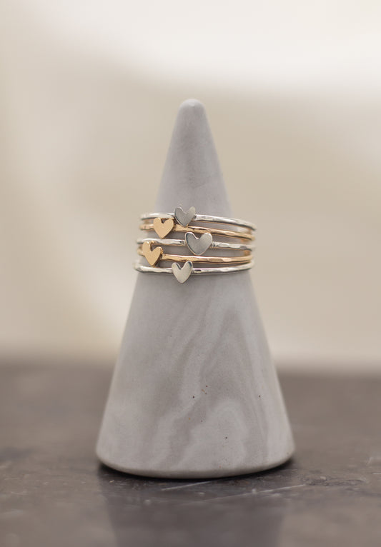 mini heart ring