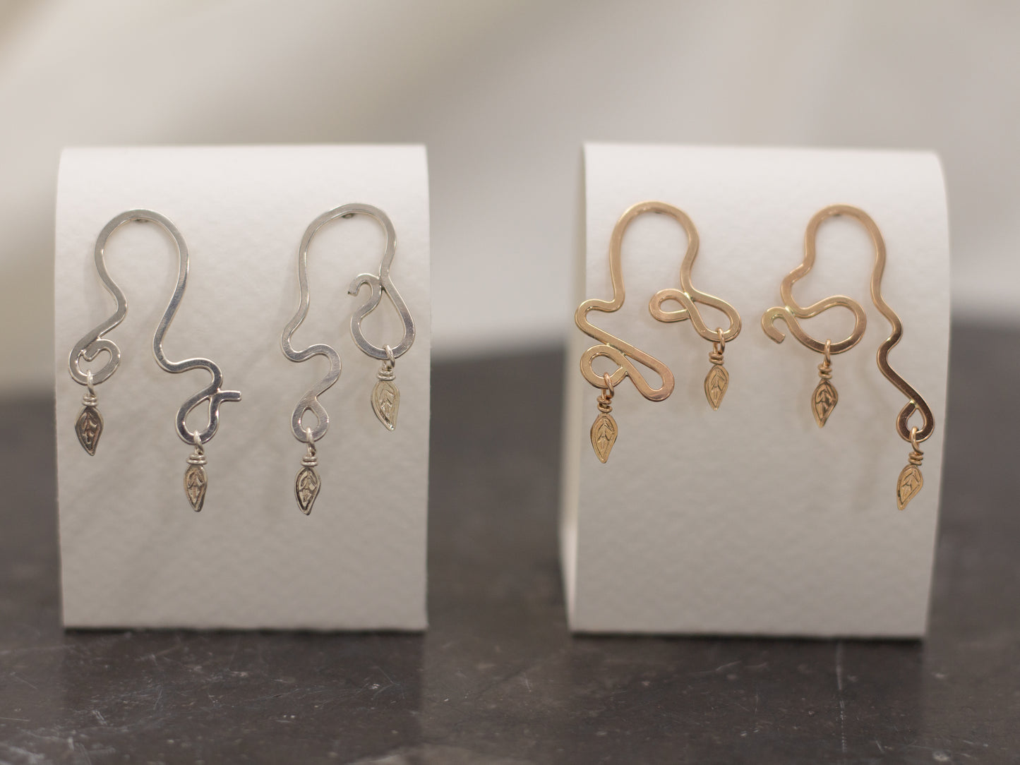 tendril + leaf studs
