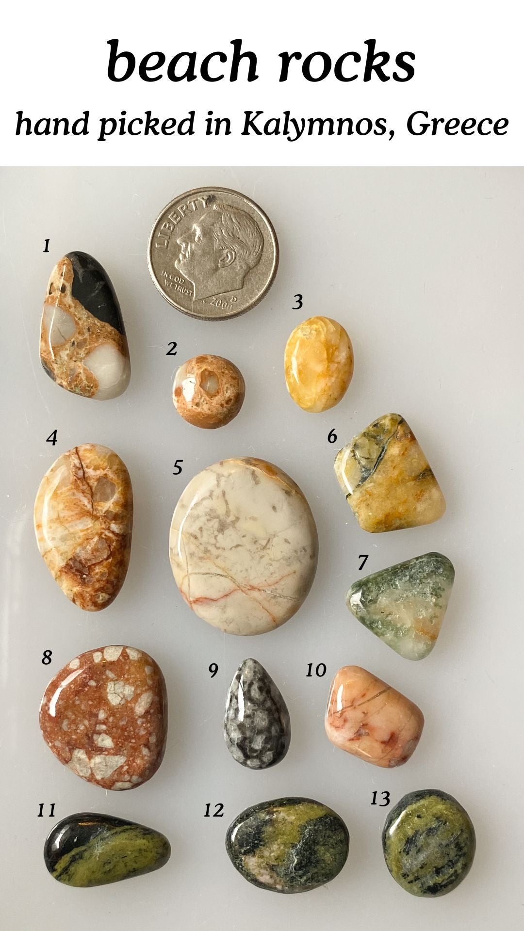 custom Greek beach rock jewelry