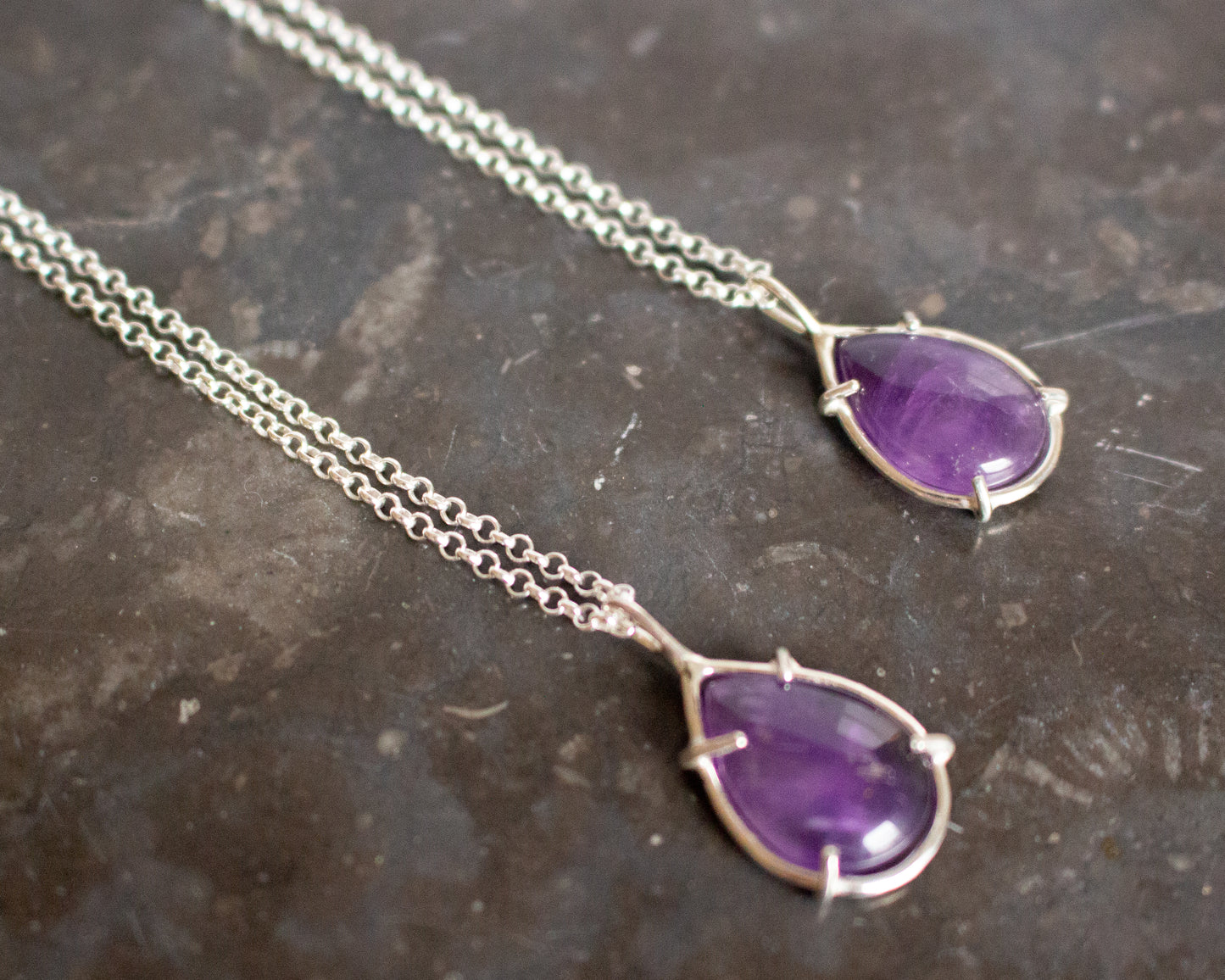 amethyst teardrop
