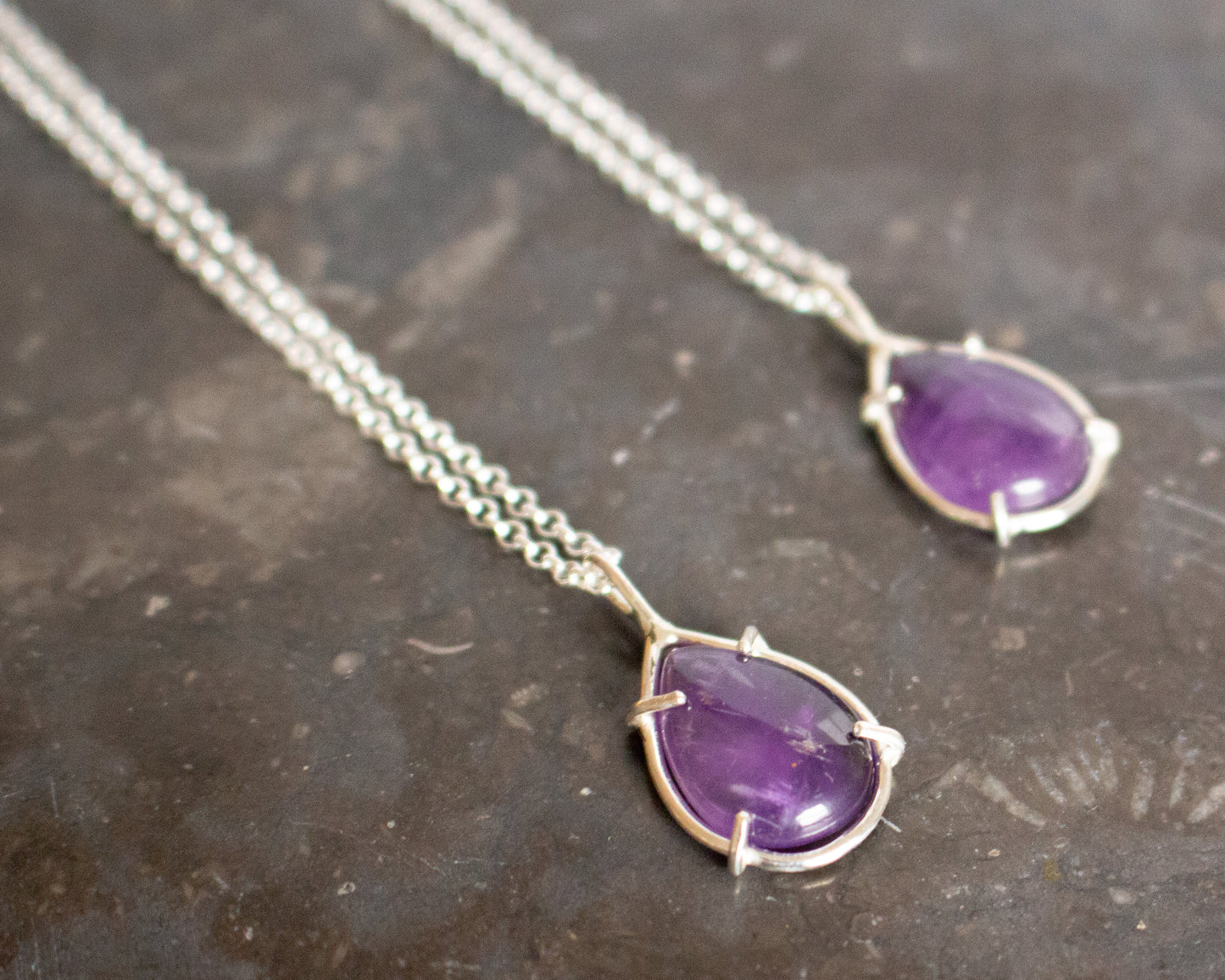amethyst teardrop