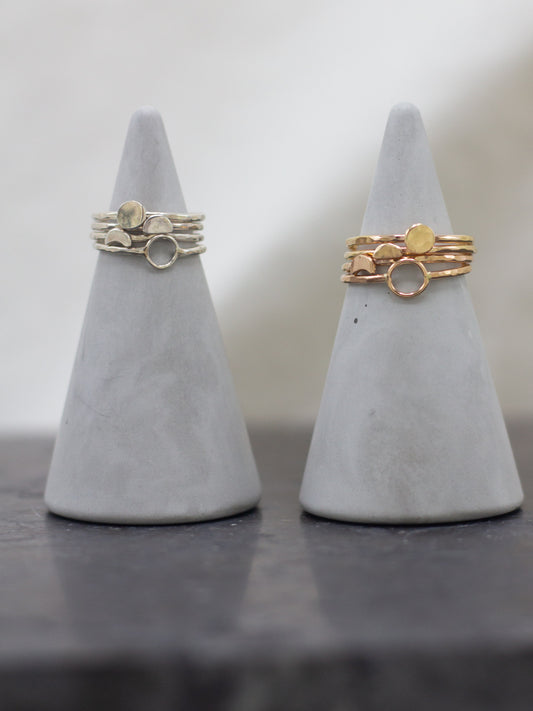 moon cycles ring set