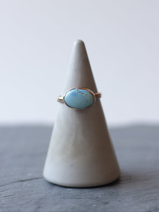 golden hills turquoise ring - size 8