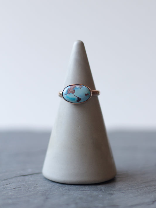 golden hills turquoise ring - size 7