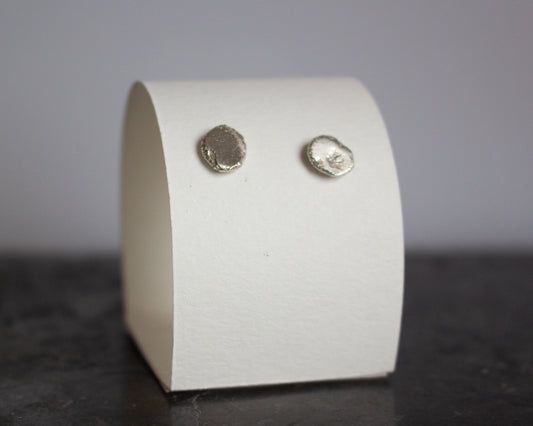 recycled sterling silver studs